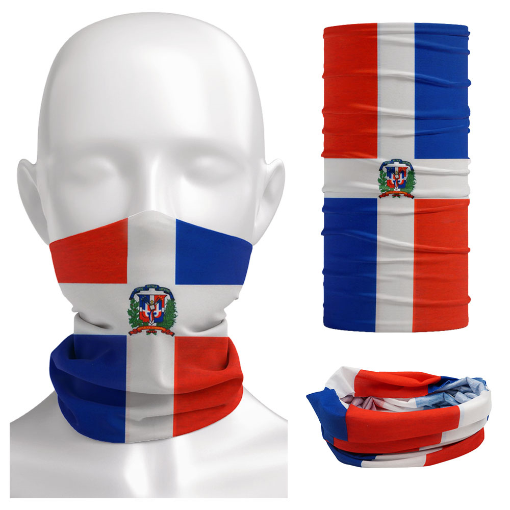 Headband Summer Knit - Dominica National Flag Bandana Seamless Summer