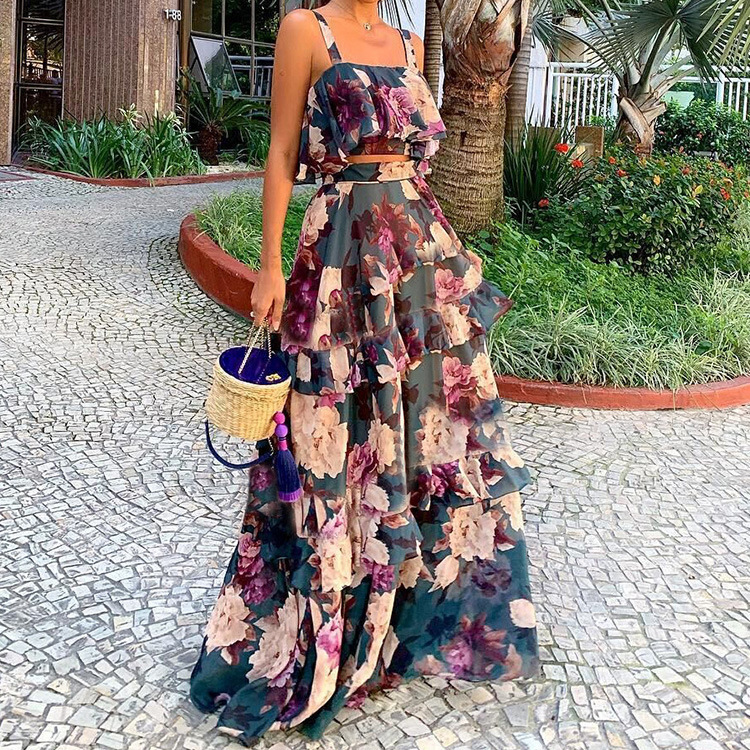Women's Two Piece Outfits Flor - огляд і ціна Romper Floral Print