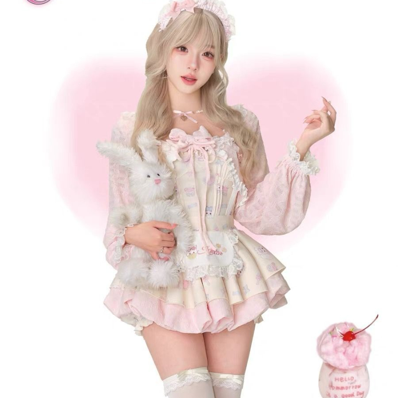 Japanese Sweet Lolita Style 3  - огляд і ціна Crop Top Crochet