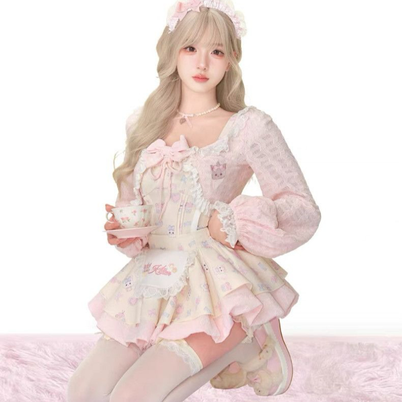 Japanese Sweet Lolita Style 3  - огляд і ціна Crop Top Crochet
