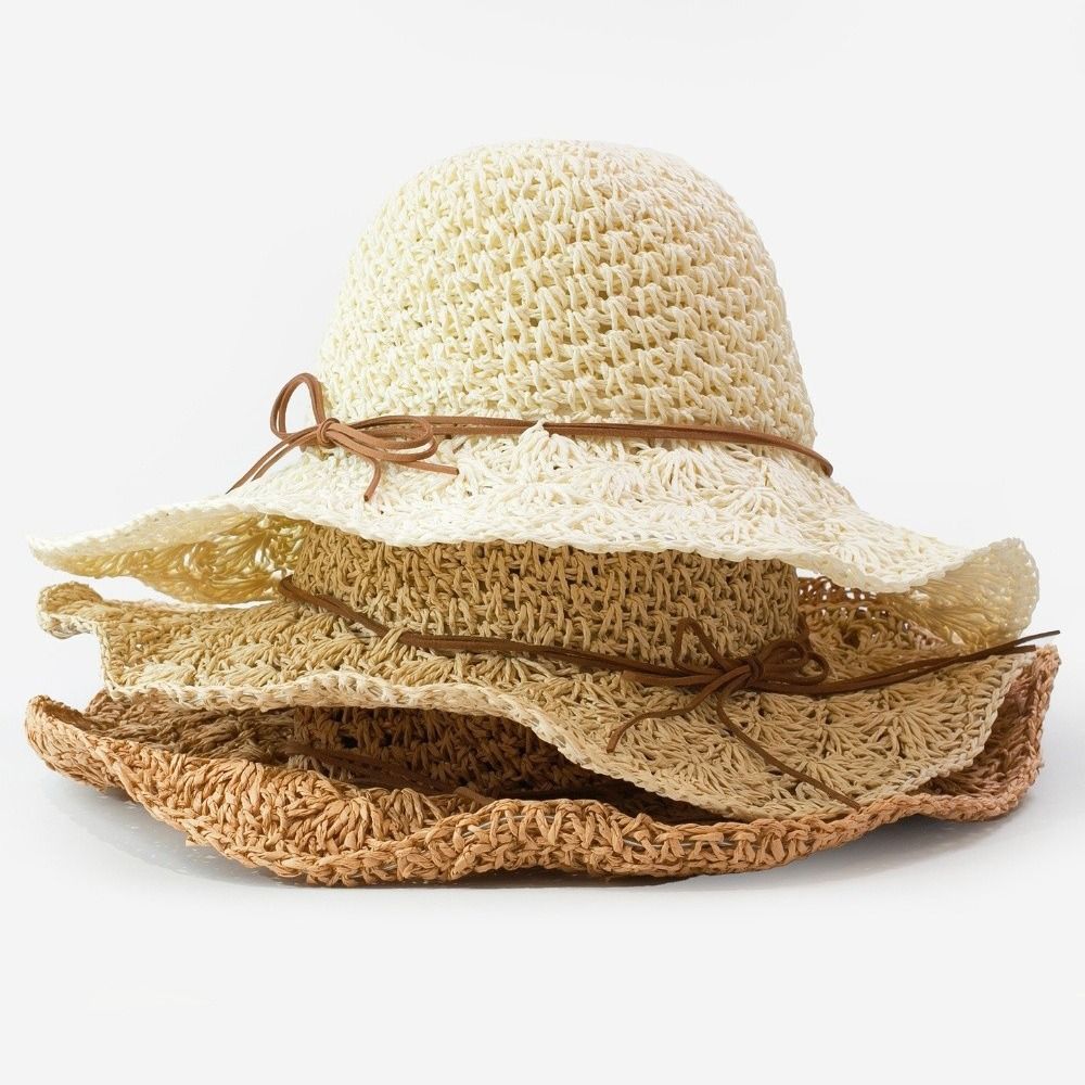 Handwoven Crochet Straw Hat Wi - огляд і ціна Hat Floppy Wide