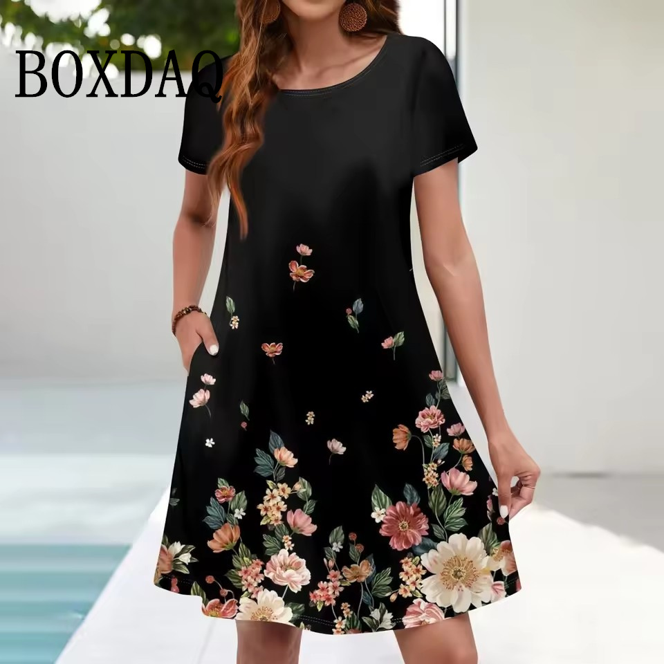 Women'S Casual Sundress Loose  - огляд і ціна Romper Floral Print