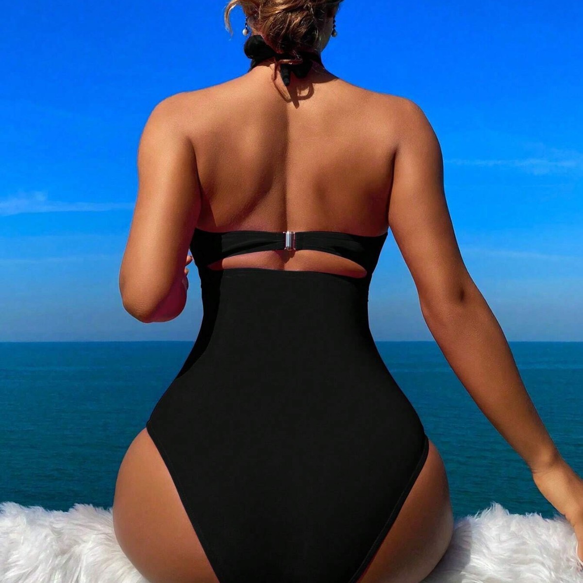 Women Swimsuit Halter Neck Sol - огляд і ціна Swimsuit Bikini Ruched