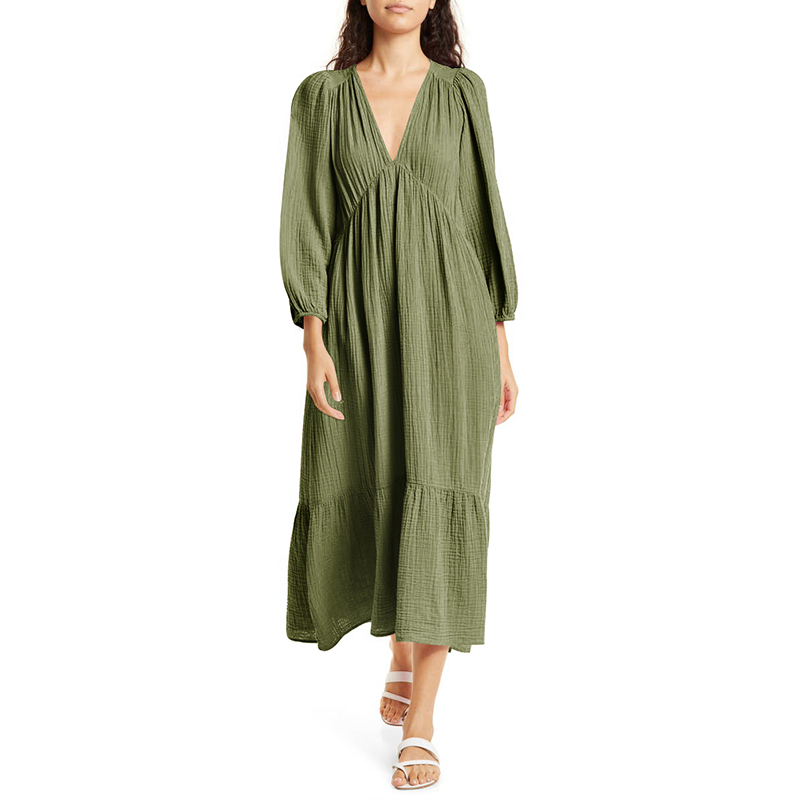 Muslin 100% Cotton Long Sleeve - огляд і ціна Linen Dress Wrap