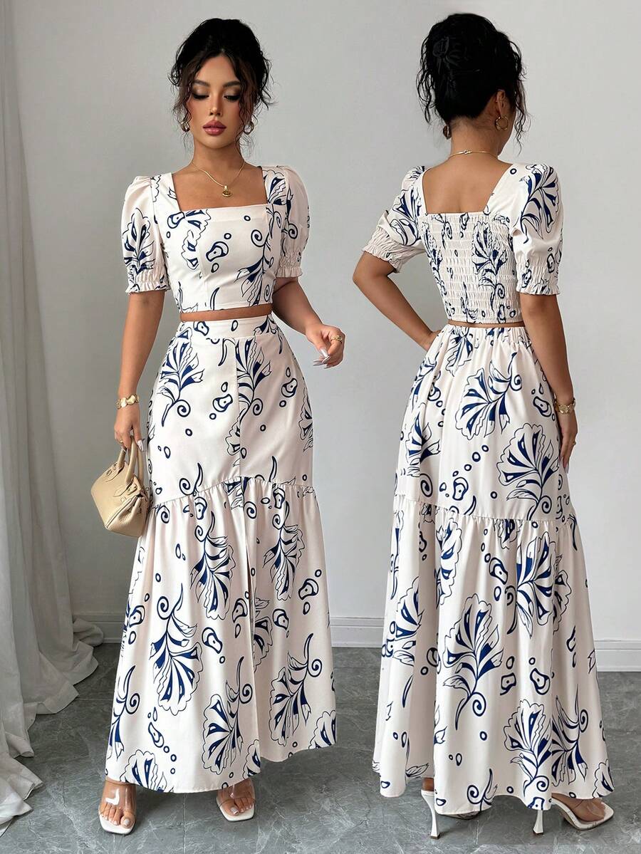 2026 Women Summer Two Piece Ou - огляд і ціна Romper Floral Print