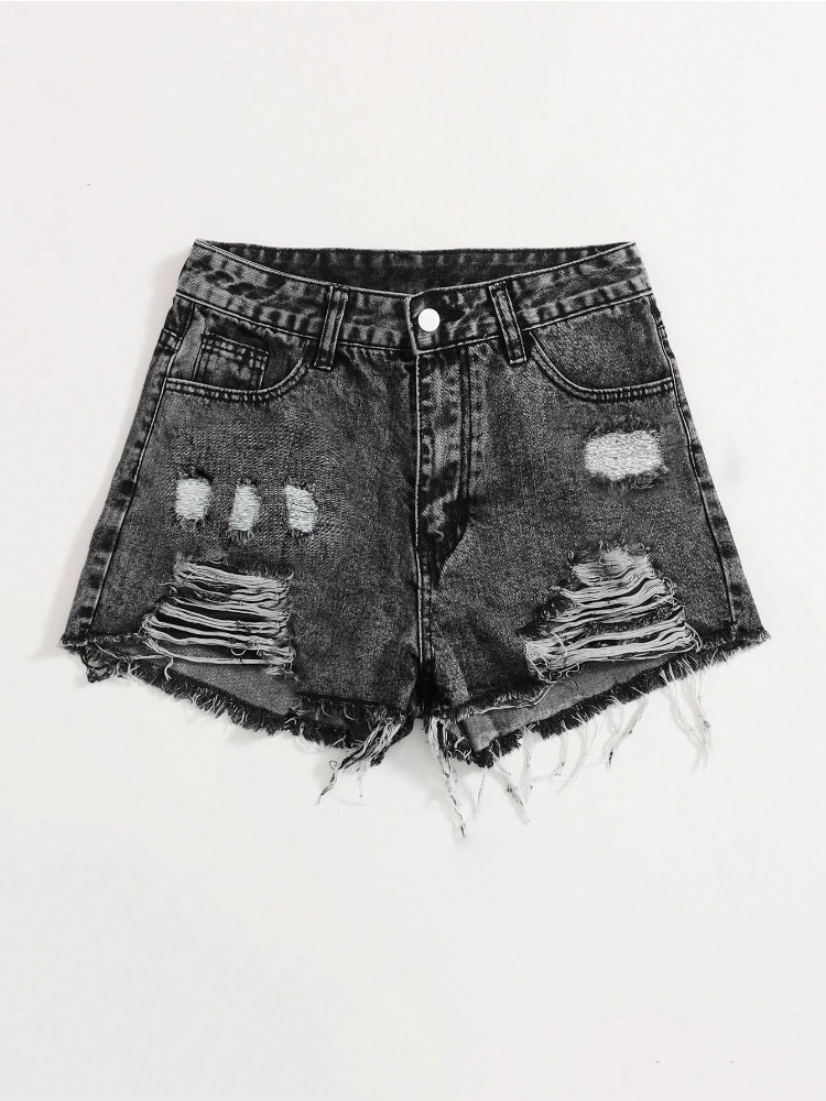 2026 New Vintage Washed Denim  - огляд і ціна Shorts Denim Frayed