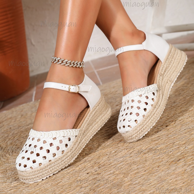 Boho Women's Hollow Out Woven  - огляд і ціна Wedge Espadrille Women