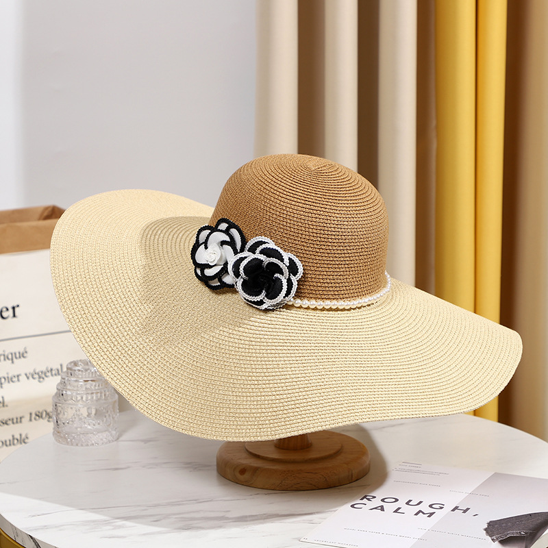 Two Tones Wide Brim Summer Hat - огляд і ціна Hat Floppy Wide