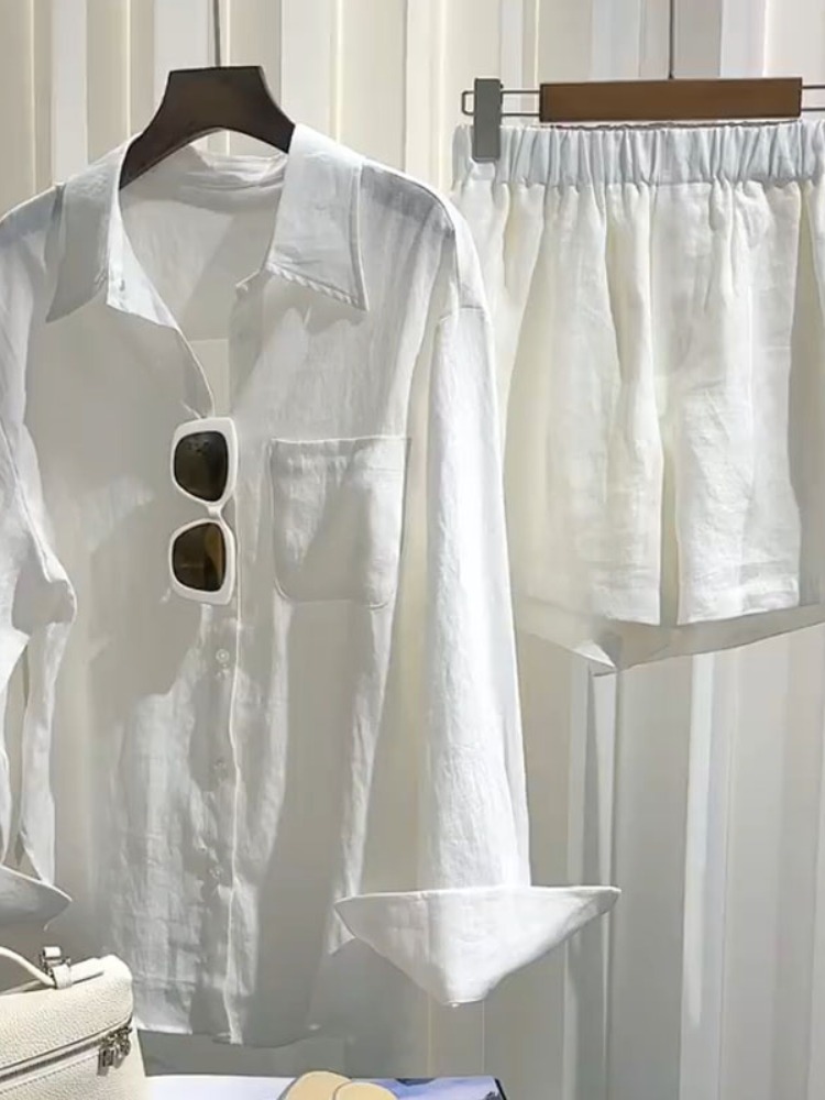 Summer Women's Linen Shirt Set - огляд і ціна Linen Pant Wide