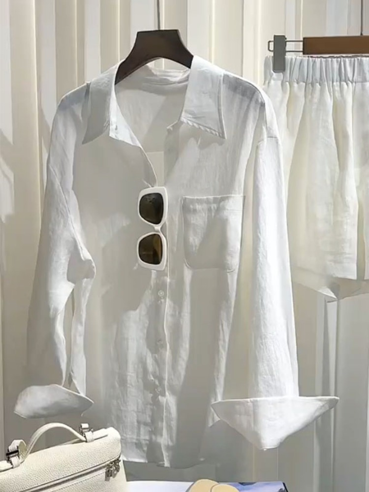 Summer Women's Linen Shirt Set - огляд і ціна Linen Pant Wide