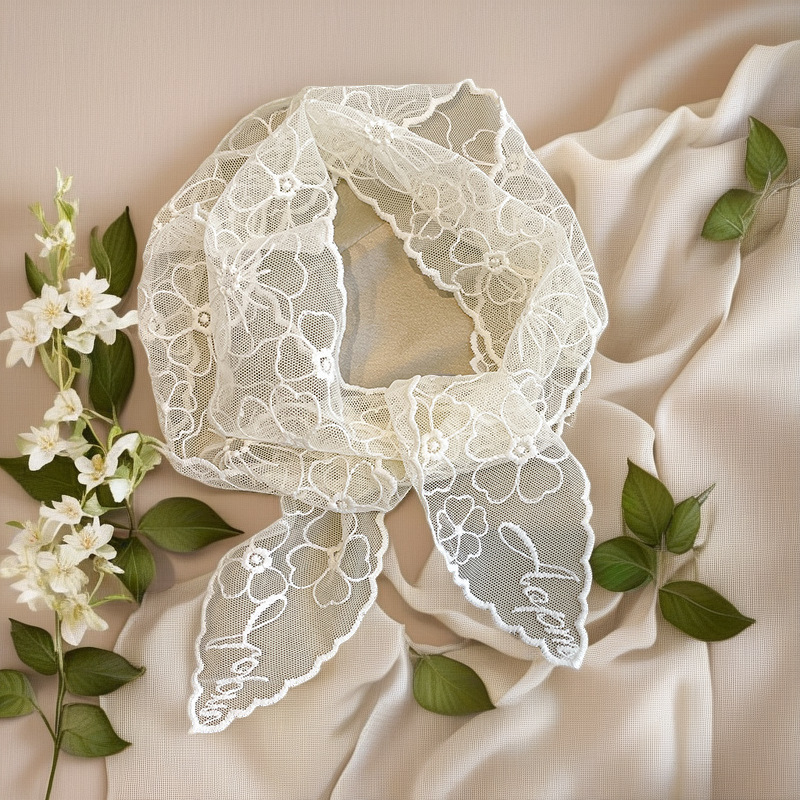 Lace French Silk Scarf Retro W - огляд і ціна Headband Summer Knit