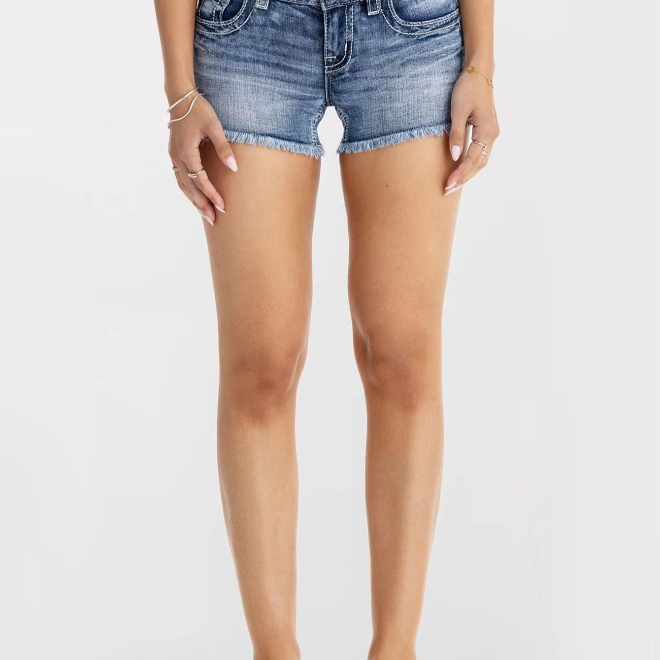 Women Clothes Butterfly Rhines - огляд і ціна Shorts Denim Frayed