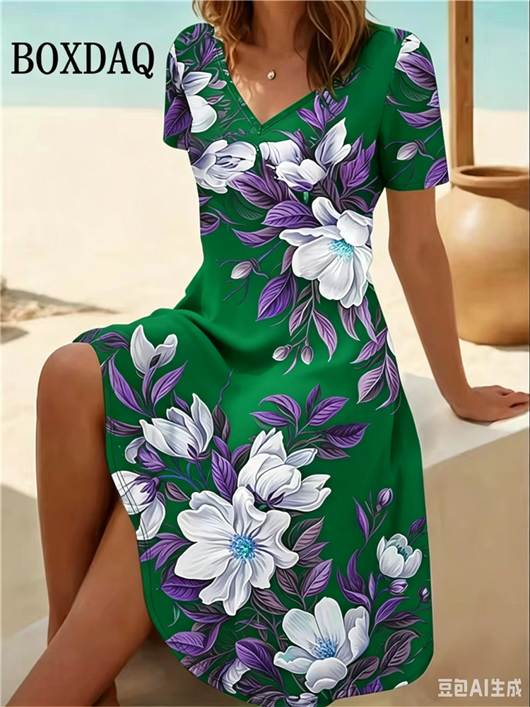 6XL Plus Size Women Dresses Su - огляд і ціна Romper Floral Print
