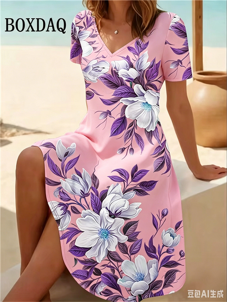 6XL Plus Size Women Dresses Su - огляд і ціна Romper Floral Print