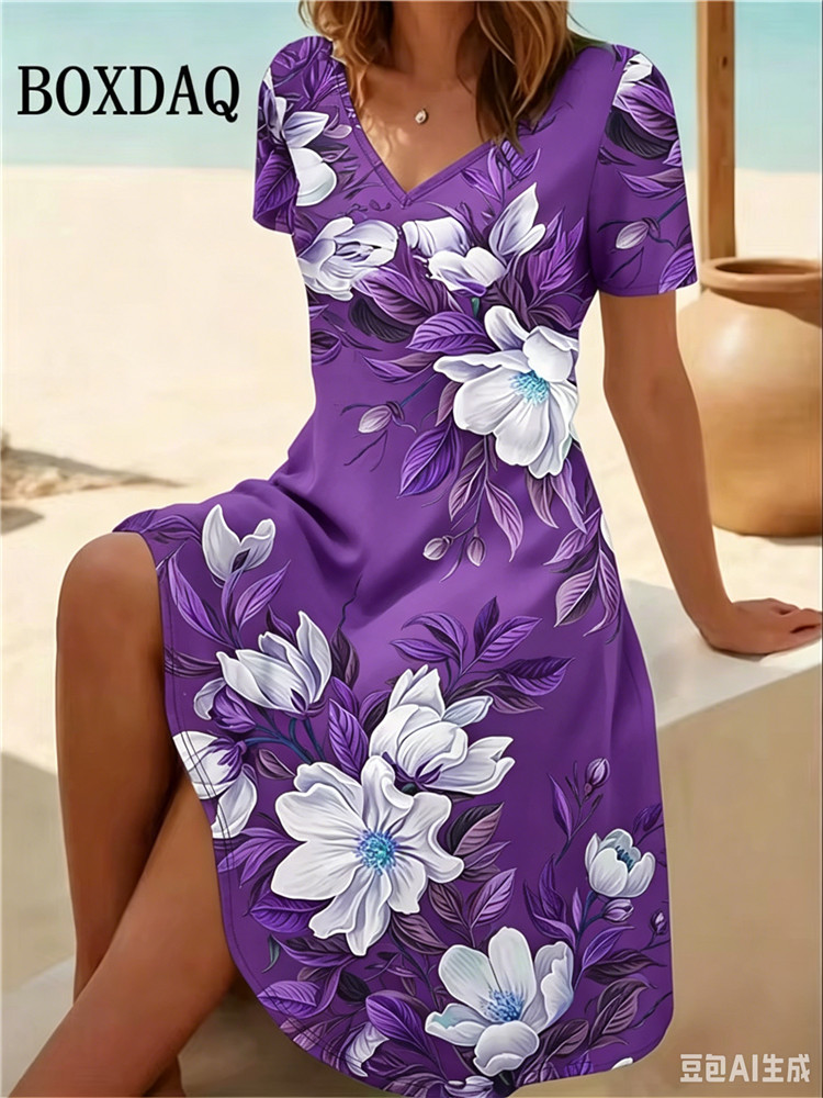 6XL Plus Size Women Dresses Su - огляд і ціна Romper Floral Print