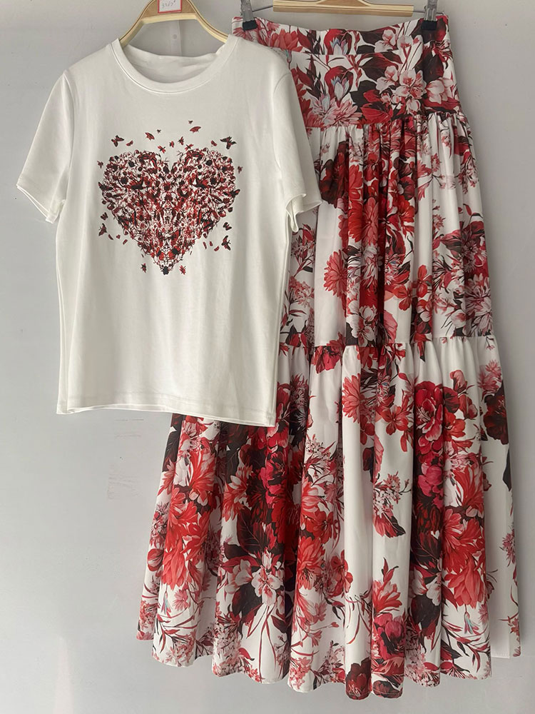 2026 New Summer Women  Floral  - огляд і ціна Midi Skirt Floral