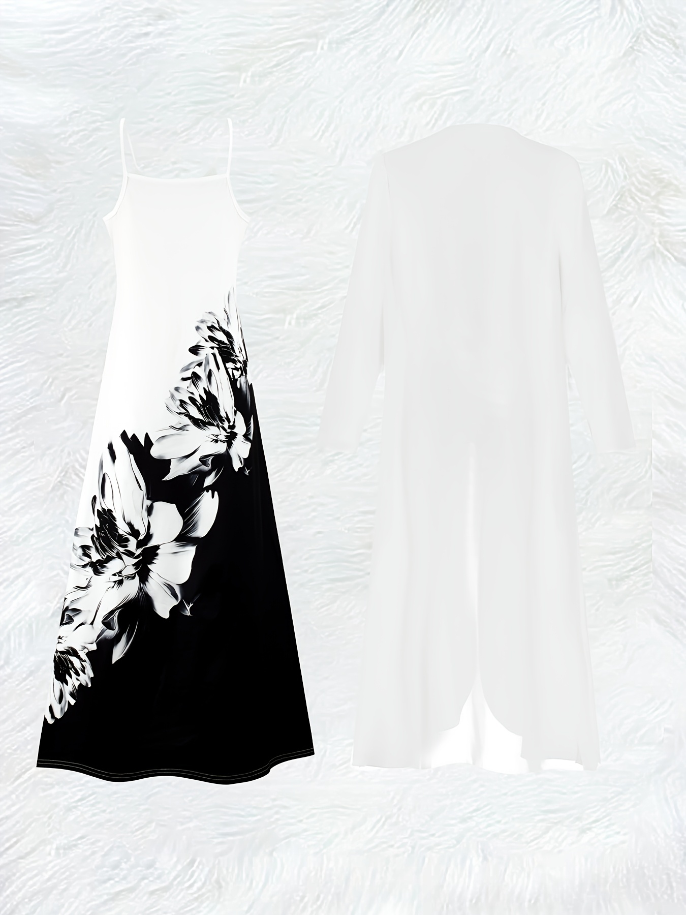 Casual Black and White Floral  - огляд і ціна Romper Floral Print