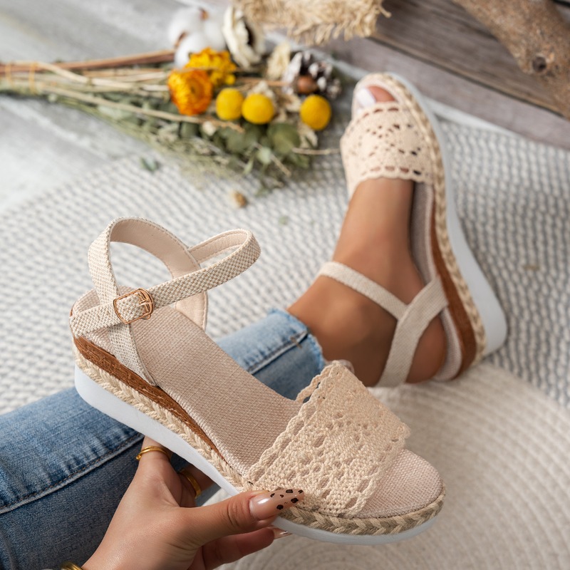 Women Lace Wedge Sandals Espad - огляд і ціна Wedge Espadrille Women
