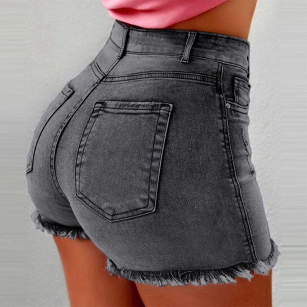 Women's High Waisted Denim Sho - огляд і ціна Shorts Denim Frayed