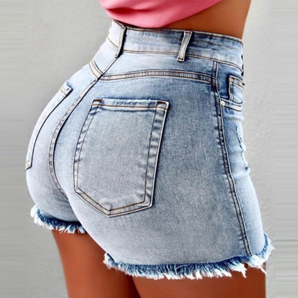 Women's High Waisted Denim Sho - огляд і ціна Shorts Denim Frayed