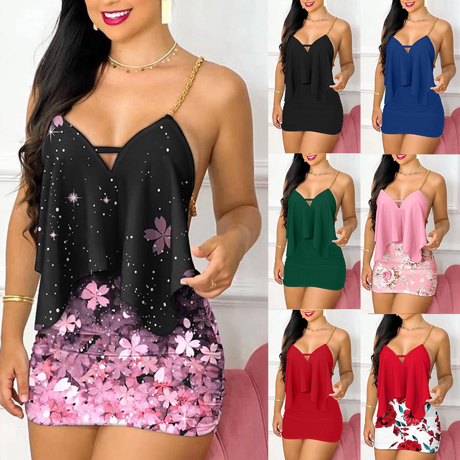 Womens Dresses Summer Fashion  - огляд і ціна Romper Floral Print