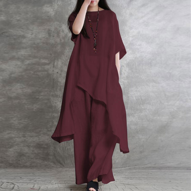Women's Cotton Linen 2-piece S - огляд і ціна Linen Pant Wide