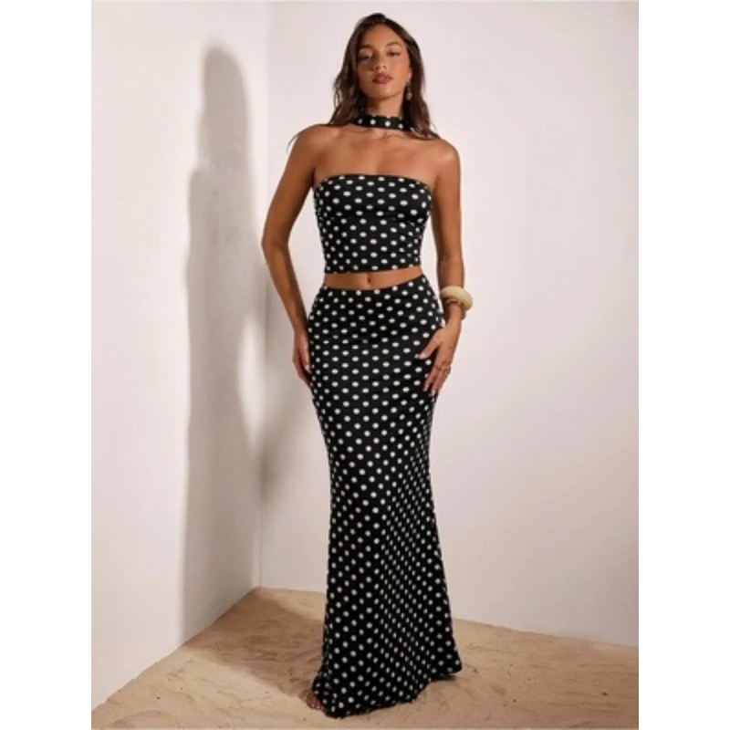 Women's Retro Y2K Polka Dot Hi - огляд і ціна Crop Top Crochet