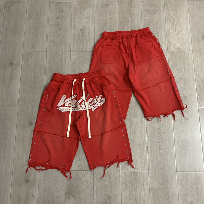 VALLEY Men Black Knee Casual S - огляд і ціна Shorts Denim Frayed