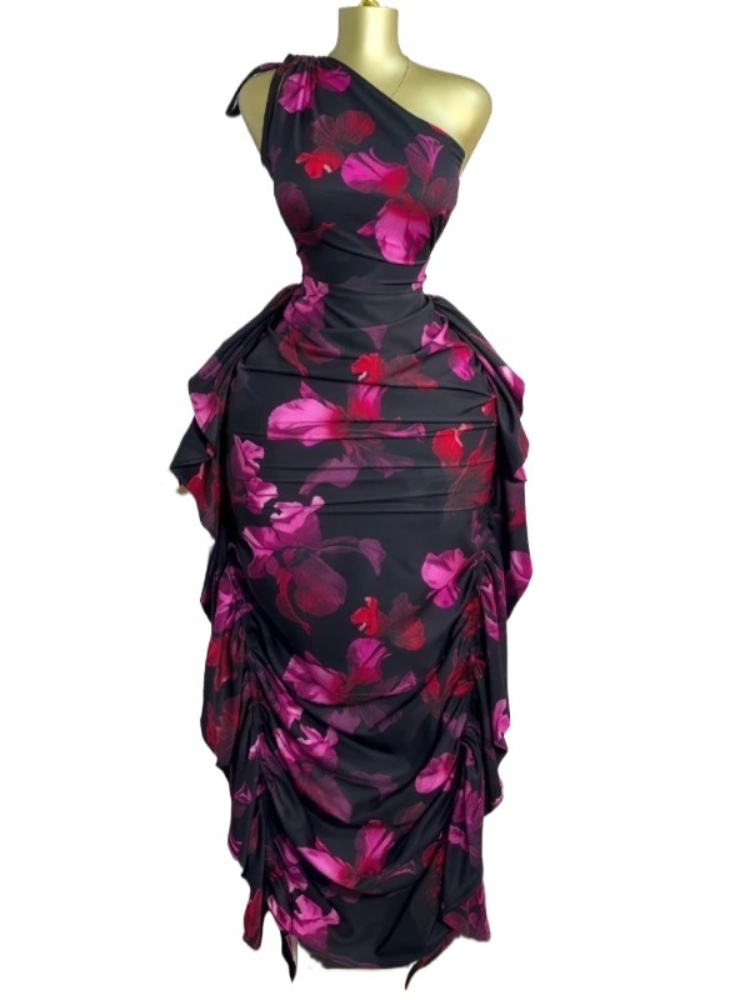 Women Floral Printed One Shoul - огляд і ціна Midi Skirt Floral