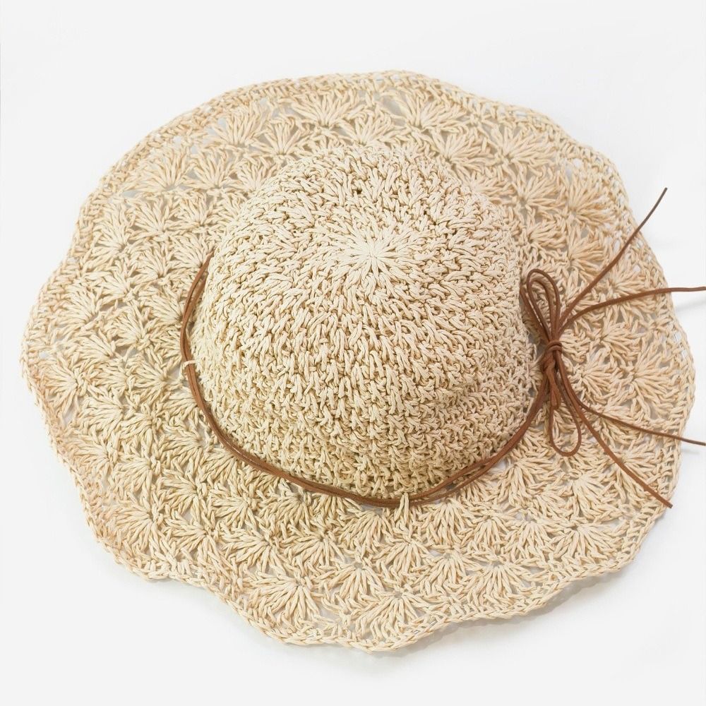 Handwoven Crochet Straw Hat Wi - огляд і ціна Hat Floppy Wide