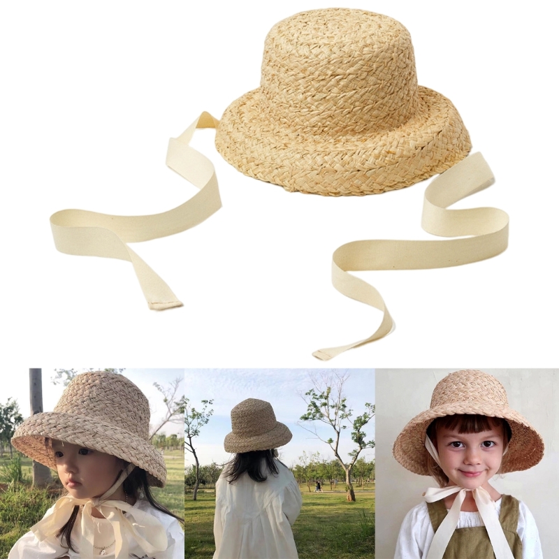 Handwoven Kids Straw  Cap Girl - огляд і ціна Hat Floppy Wide