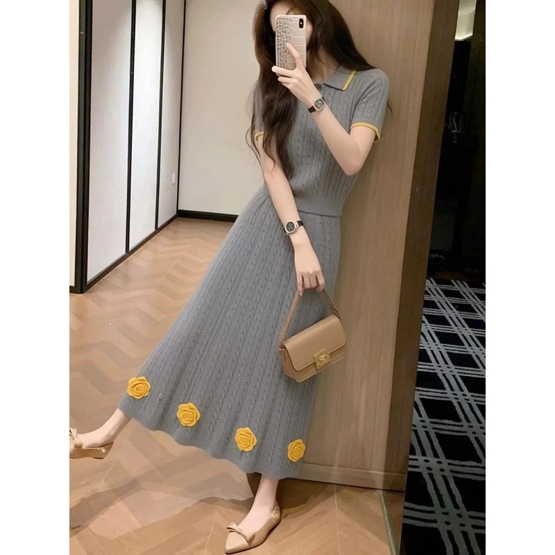 Women's Floral Knit Two Piece  - огляд і ціна Midi Skirt Floral