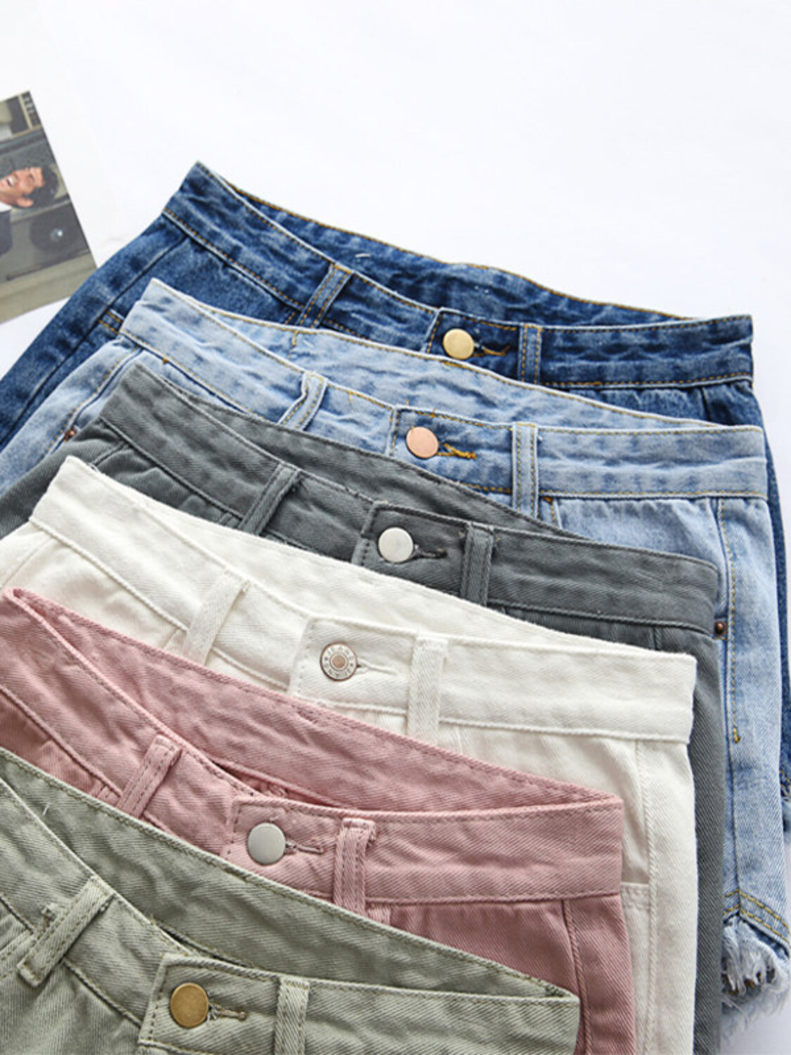 Women's High Waist Denim Short - огляд і ціна Shorts Denim Frayed