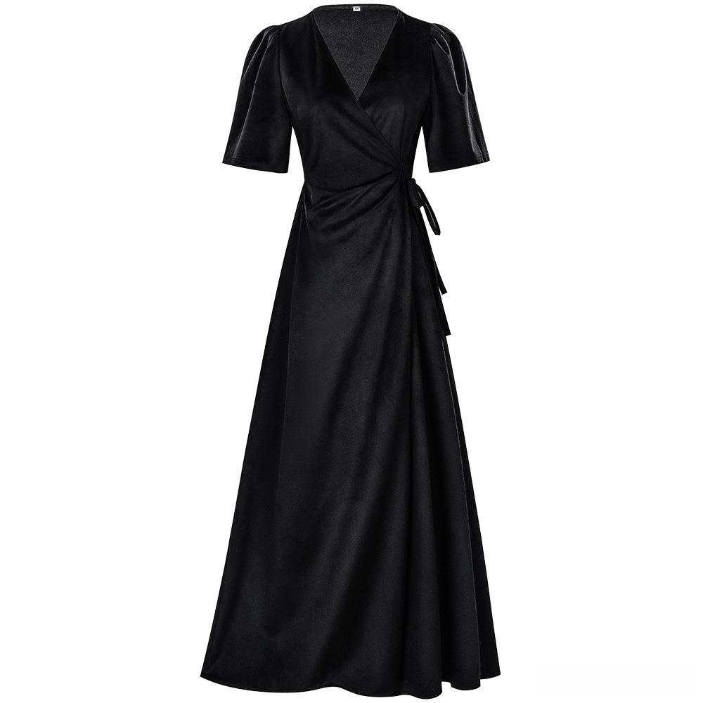 Ladies Long V-Neck Wrap Slim P - огляд і ціна Linen Dress Wrap