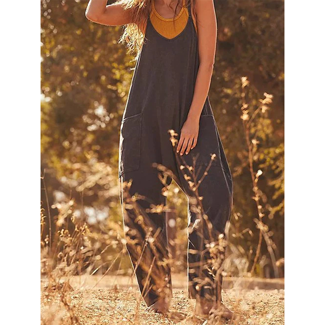 Loose Summer Jumpsuit Casual   - огляд і ціна Jumpsuit Linen Relaxed