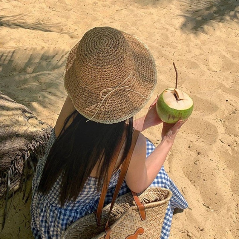 1pc Women's Summer Beach Straw - огляд і ціна Hat Floppy Wide
