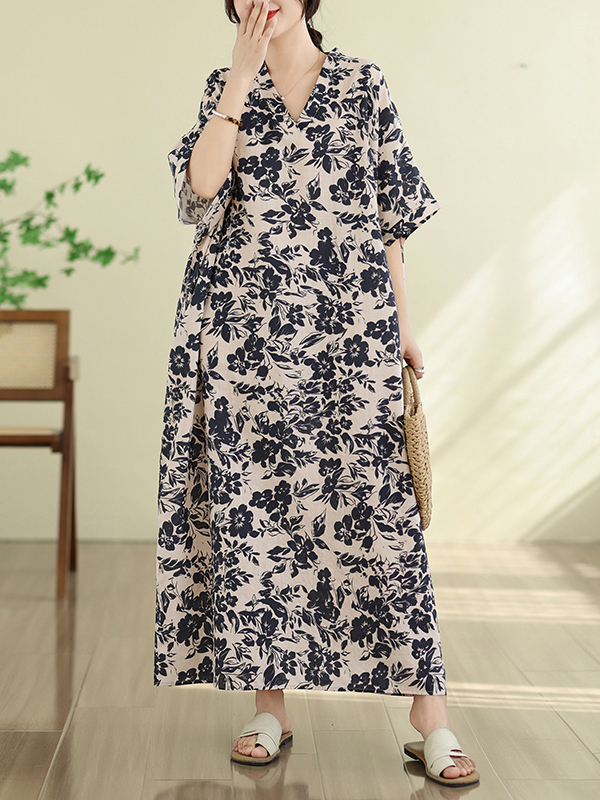 Summer Floral Vacation Style T - огляд і ціна Linen Dress Wrap
