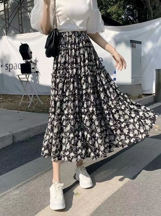 Floral Print A-Line Midi Skirt - огляд і ціна Midi Skirt Floral